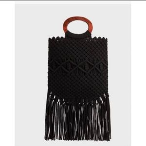 Danielle Nicole Macrame Fringe Bag